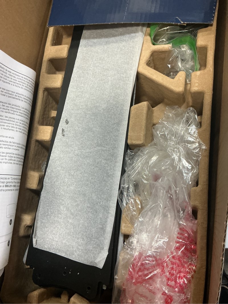 Condition photo showing As Is for Harbor Breeze Sunport Easy2Hang 44-in Matte Black