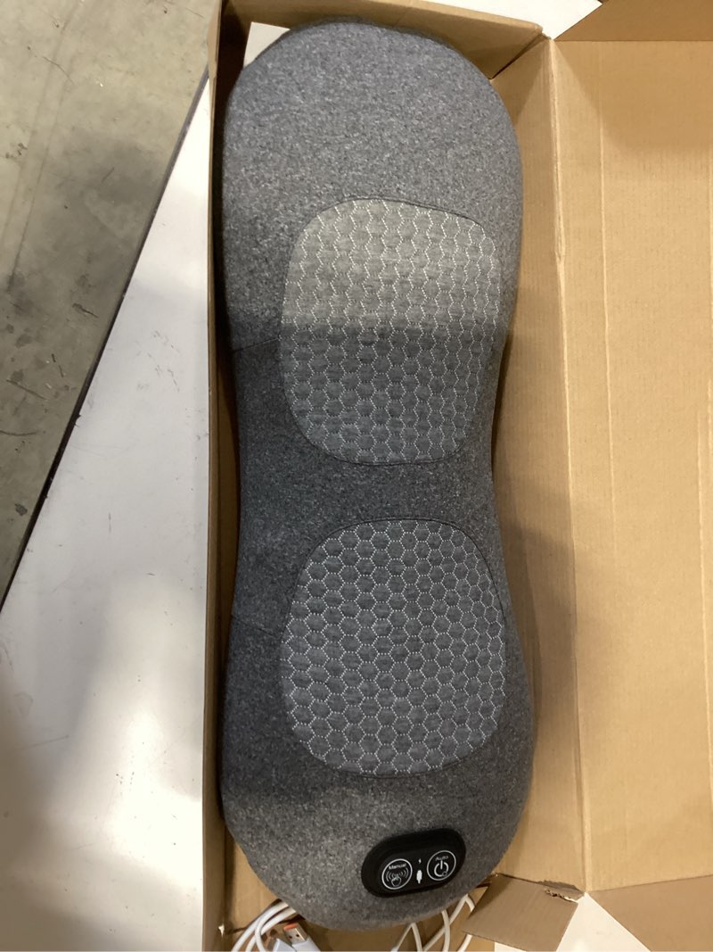 Condition photo showing Good Condition for 3-in-1 electric lumbar support pillow - fsa eligible hsa eligible, triple fusion back massager with heat, vibration and tractionage, lower back massager for pain relief deep tissue, grey