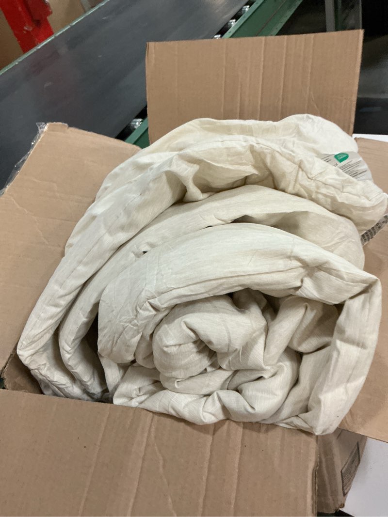 Condition photo showing Good Condition for bedsure queen comforter set - beige soft bedding for all seasons, cationic dyed bed set, 3 pieces, 1 queen size comforter (90"x90") and 2 pillow shams (20"x26"+2") queen 05 - beige