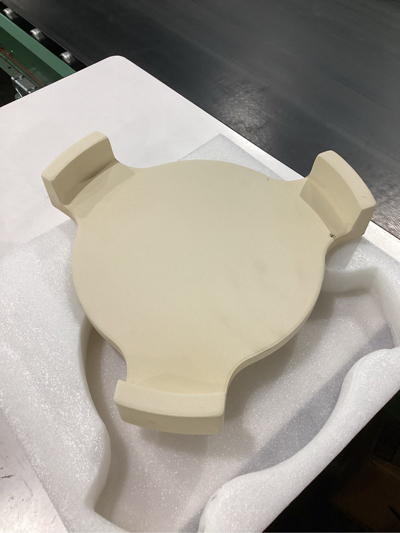 Condition photo showing Good Condition for hongso 18" ceramic heat deflector conveggtor pizza stone accessories for 18" large big green egg grill, kamado grills, char-griller akorn kamado, indirect plate setter with 3 legs ceramic 18" with legs
