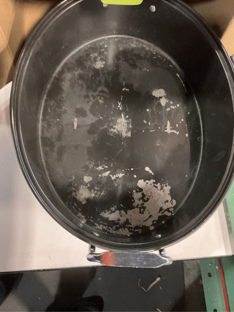 Condition photo showing As Is for KITESSENSU Extra Large Roasting Pan with Lid - Nonstick Turkey Roaster Pan with Rack 18.5 x 14.5 Inch - Heavy Duty Covered Roasting Pot - All Ovens Fit & Dishwasher Safe, Gray