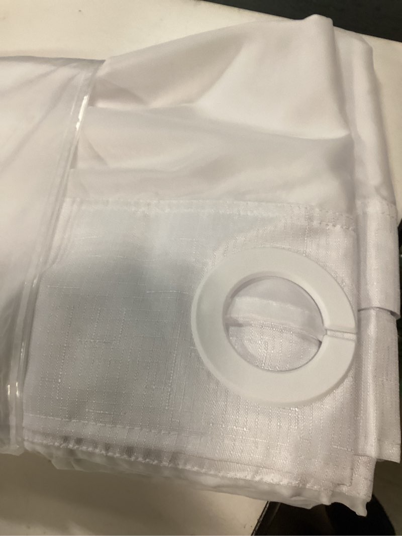 Condition photo showing New/Like New for eachope white no hook shower curtain with snap-in fabric liner set,slub textured fabric shower curtains for bathroom,hotel style modern shower curtain,water repellent & washable,71x74(72) 71"w x 74"l (pack of 1) white