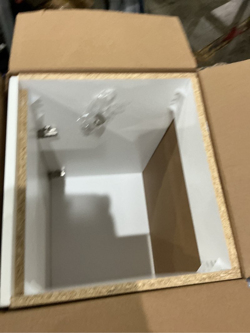 Condition photo showing New/Like New for project source 18-in white single sink bathroom vanity with white cultured marble top