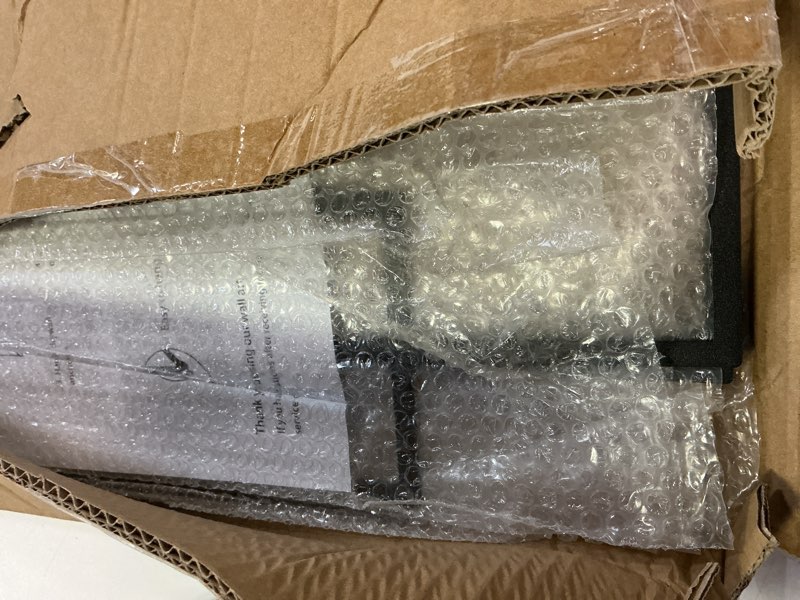 Condition photo showing Good Condition for Abstract Black Metal Wall Art for Living Room, 4 Pack Large Wall Sculptures Minimalist Modern 3D Tex