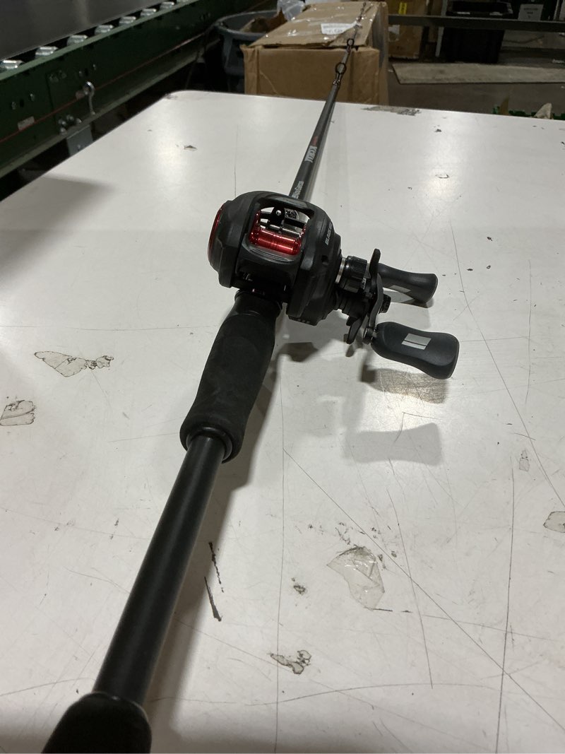 Condition photo showing Good Condition for abu garcia black max baitcast fishing combo, 6'6" medium rod, right/left handed reel
