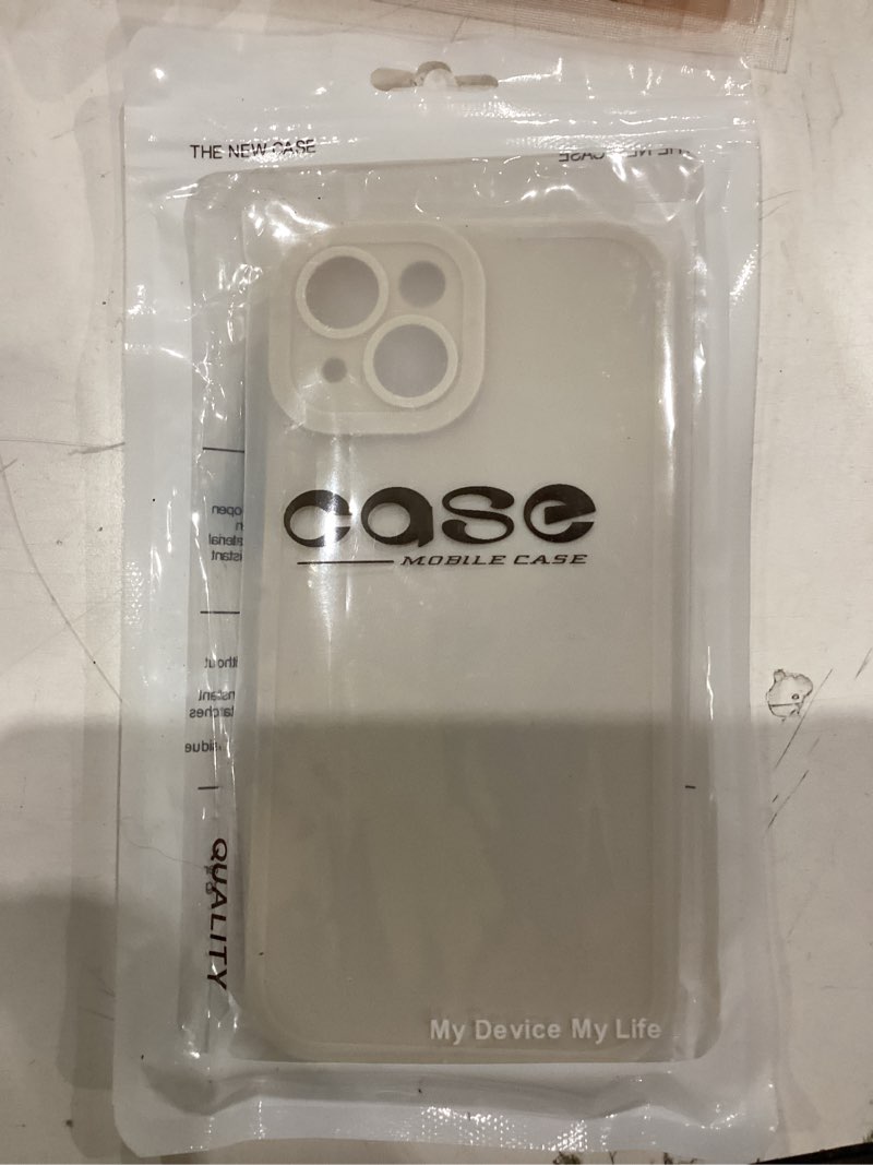 Condition photo showing Good Condition for Silicone Case for iPhone 15 Case 6.1-Inch, Women with Ring Holder Expanding Kickstand, Girl Cute Rubber Protective Phone Cover (White)