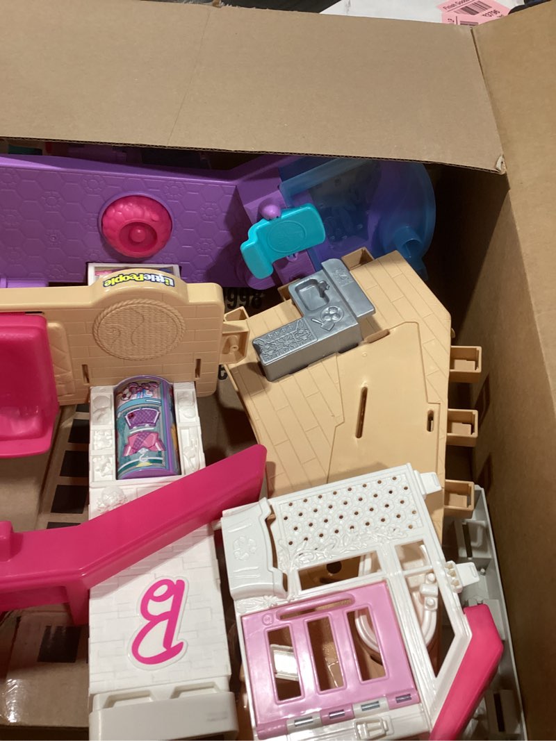Condition photo showing Good Condition for Fisher-Price Little People Toddler Toy Barbie DreamHouse Playset with Music Lights & Figures for Pretend Play Kids Ages 18+ Months