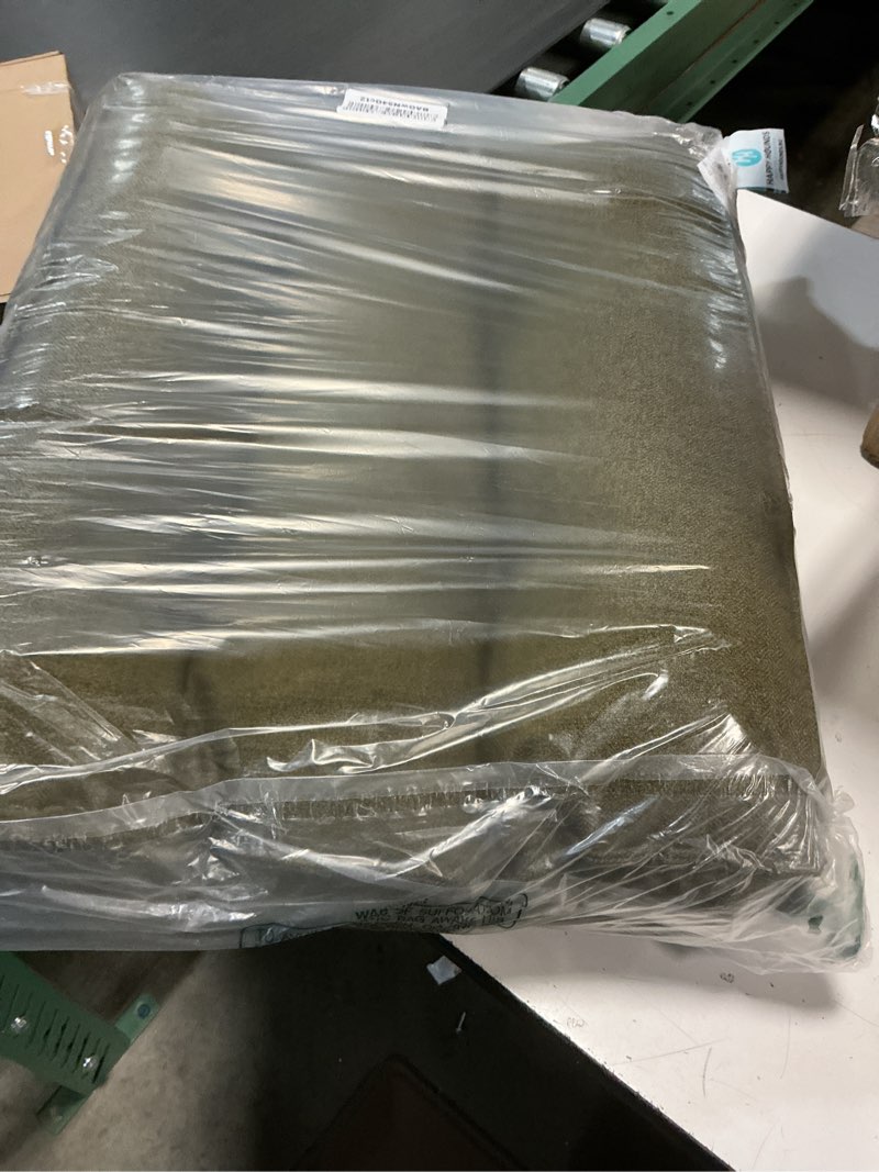 Condition photo showing As Is for Happy Hounds Milo Square Tufted Pillow Dog Bed, Moss, Small (24" x 24")