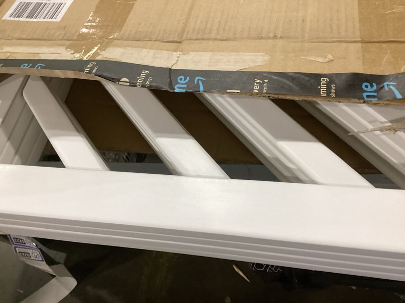 Condition photo showing Good Condition for dcee solid acacia wood dog gate, freestanding dog gates indoor enhanced wide 81 in, foldable pet gate with 4 panels & 2 support legs for doorway, kitchen, hall, stairs white white rectangle design