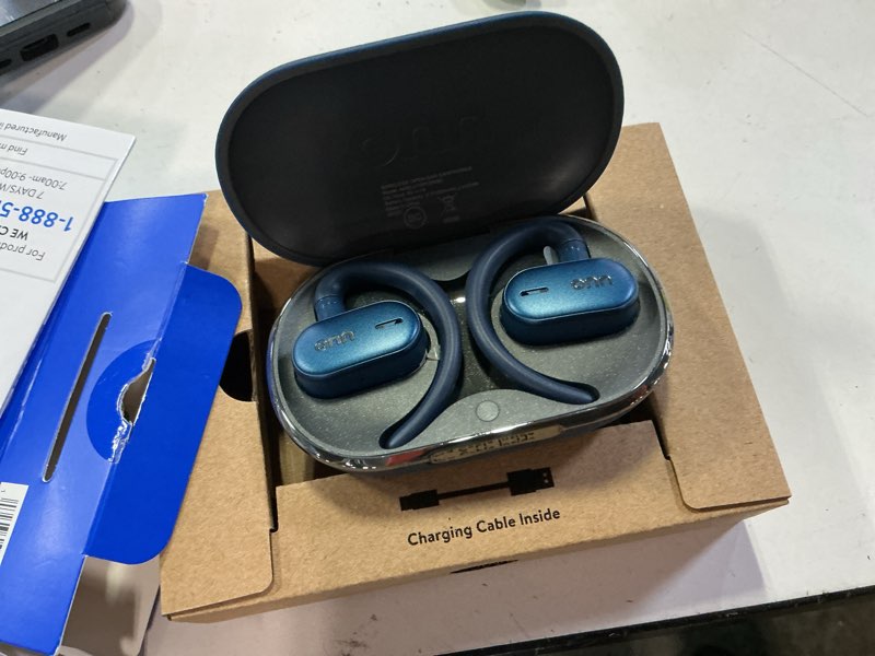 Condition photo showing Good Condition for onn wireless open-ear earphones with environmental noise canceling microphones  black