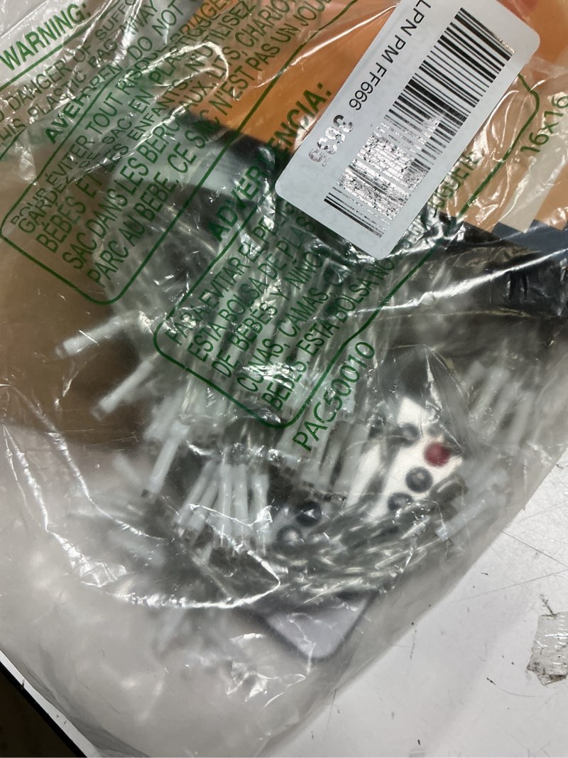 Condition photo showing As Is for Ollny 2 Pack Curtain String Lights Warm White, 400LED 6.6x6.6ft Fairy Lights with Remote 8 Modes, Hanging Outdoor Waterproof, USB Power Wall for Bedroom Indoor Backdrop Window Warm White 200 LED - 2 Pack