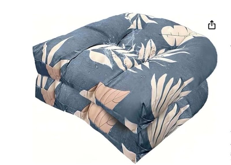 ThinMay Wicker Chair Cushions Set, 2 U-Shaped Cushions & 1 Loveseat, Waterproof Outdoor Loveseat Cus