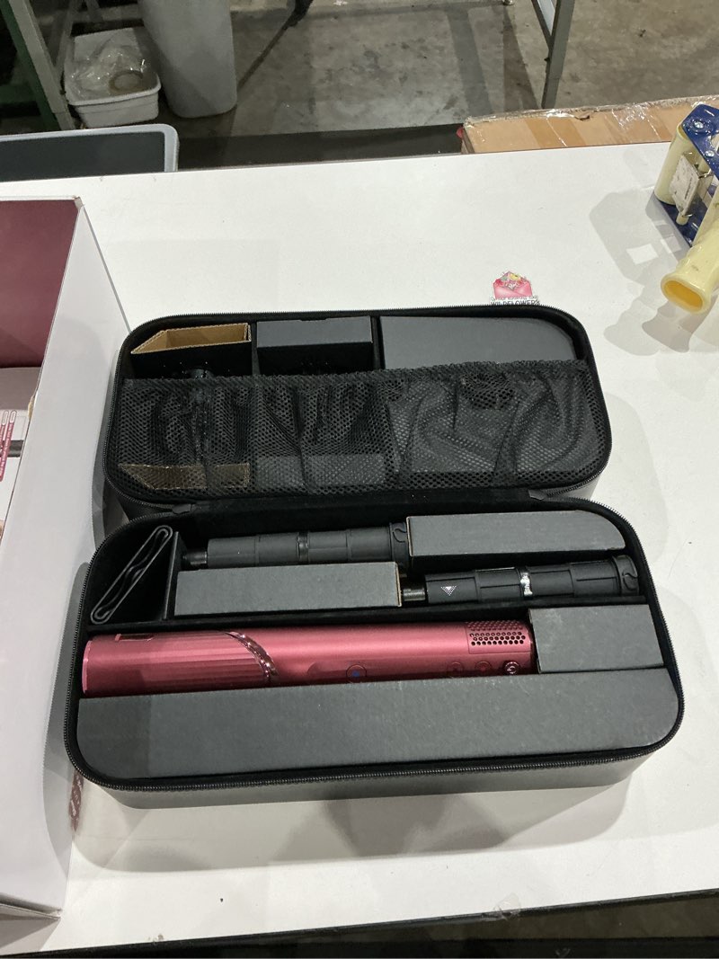 Condition photo showing Good Condition for shark flexstyle air styling & drying system, powerful hair dryer brush & multi-styler with auto-wrap curlers, diffuser, paddle brush, round brush, concentrator attachment, black cherry, hd457cr black cherry limited edition