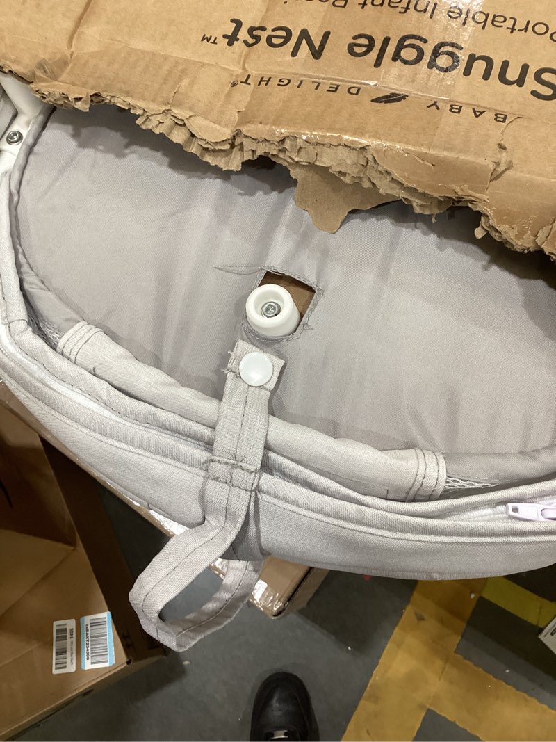 Condition photo showing Good Condition for Baby Delight Snuggle Nest Bassinet, Portable Baby Bed, for Infants 0 – 5 Months, Driftwood Grey