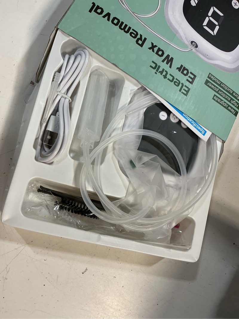 Condition photo showing Good Condition for ear vacuum wax removal kit, 9 levels strong suction ear wax vacuum cleaner electric ear wax remover usb rechargeable reusable ear suction device for adults children indoor outdoor travel white