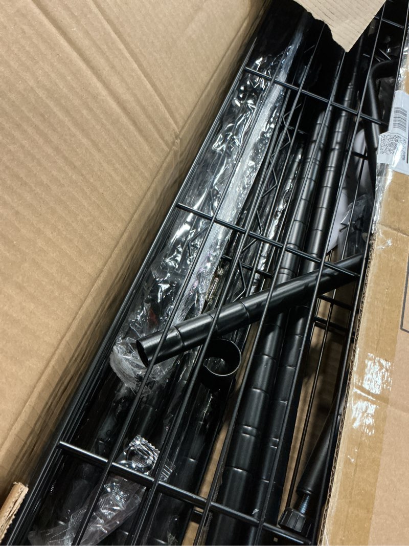 Condition photo showing Good Condition for Ulif U11 Medium Over Washer and Dryer Shelves, 3 Tiers Laundry Room Storage and Organizer Standing Shelf, Metal Freestanding Clothes Drying Rack, 31.1”W x 19.7”D x 77.6”H, Black Black U11 Medium