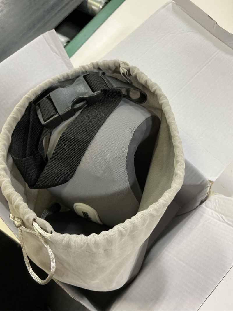 Condition photo showing New/Like New for inspireyes travel neck pillow seat strap system, long flight stable support | high supportive foam airplane pillow, 3d sleep mask, 360° headrest, sleep support, stop bobblehead travel essential, grey