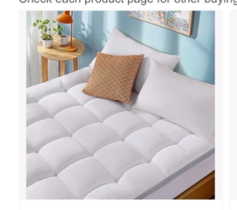 LIANLAM Queen Mattress Topper - Extra Firm Support Pillow Top,attress Pad Cover, Gel-Infused Memory 