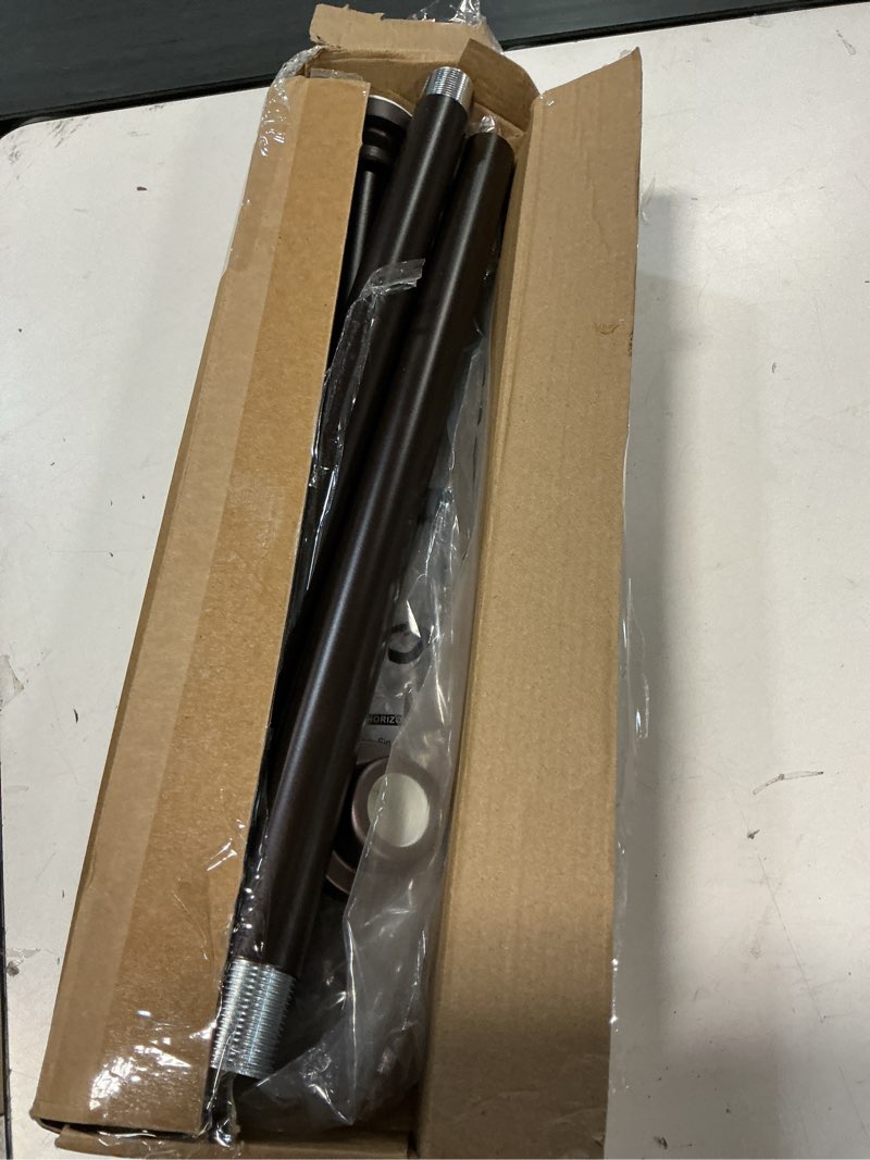 Condition photo showing Good Condition for Shower Curtain Rod, 1" Diameter Heavy Duty Tension Shower Rod, Non Slip Adjustable 28-74 inch No Drill Shower Curtain Rods Spring Tension For Bathroom, Shower Stall, No Rust, Bronze 28-74 Inches Bronze