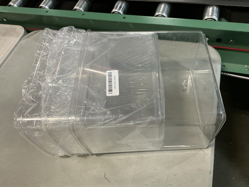 Condition photo showing As Is for Flour Sugar Storage Containers Set of 3(12L/403oz)(10L/336oz) (6L/201oz),Clear Extra Large Food Storage Containers with Lids for Cereal,Flour,Sugar,Rice,BPA Free & Airtight Kitchen Pantry Organization
