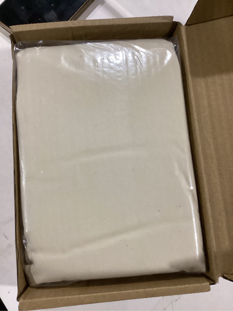 Amazon Basics Lightweight Pleated Bed Skirt, Queen, Beige, Solid