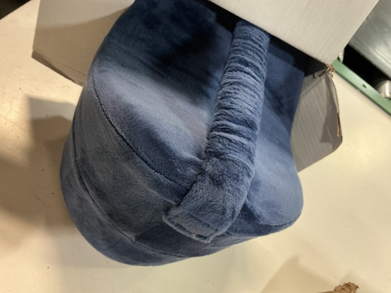 Condition photo showing Good Condition for knee pillow for side sleepers - relief from sciatica pain, back/leg pain, pregnancy, hip and joint pain memory foam leg pillow + free sleep mask and ear plugs blue