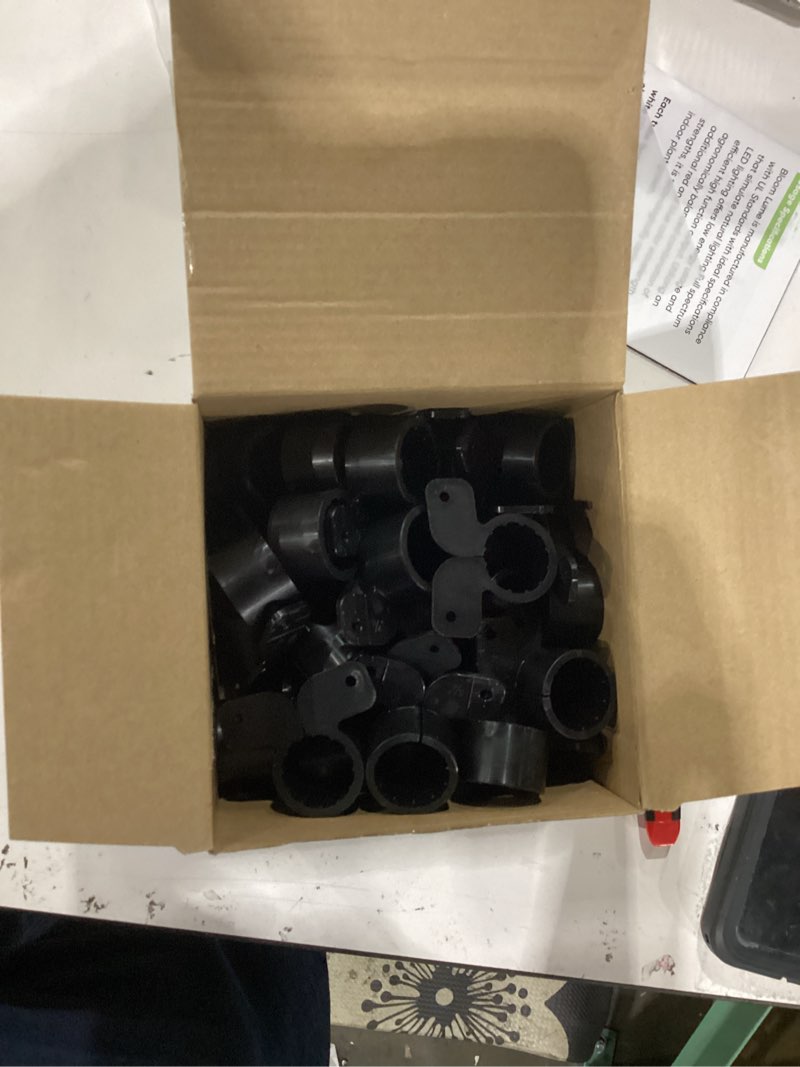 Condition photo showing New/Like New for 50 Pack 3/4 Inch Pex Suspension Pipe Clamps Tubing Supports for Pex, Copper, CPVC Pipe, Butterfly Style(Black) 3/4 Inch Black 50