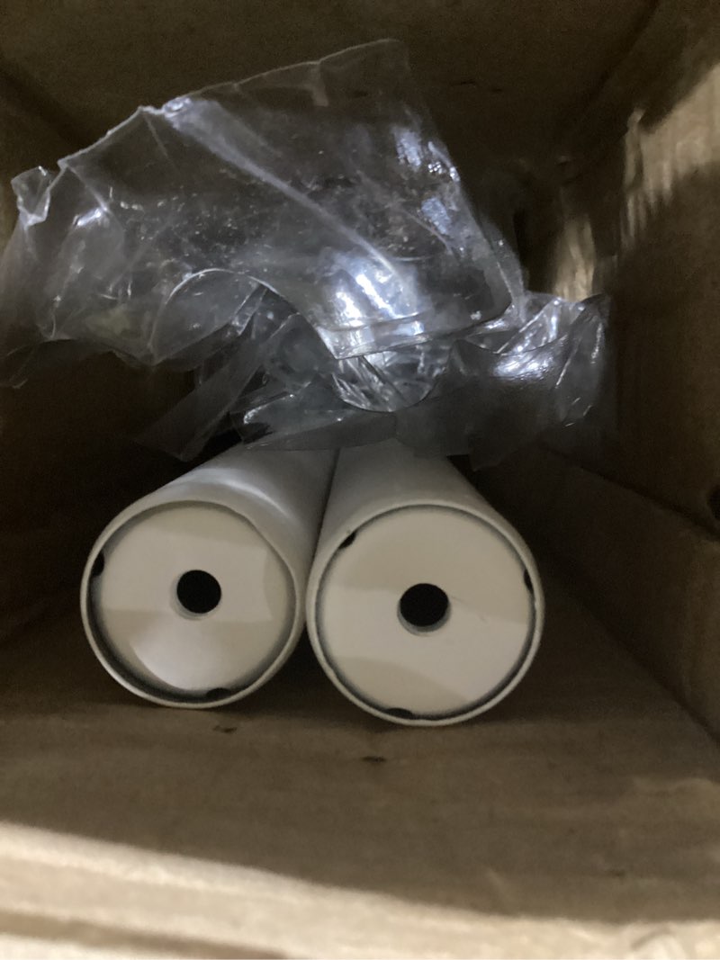 Condition photo showing Good Condition for (Incomplete)EXCLUSIVE HOME Crystal Ball 1\" Curtain Rod and Coordinating Finial Set, Matte White, Adjustable 36\"-72\" Matte White 36\"-72\"