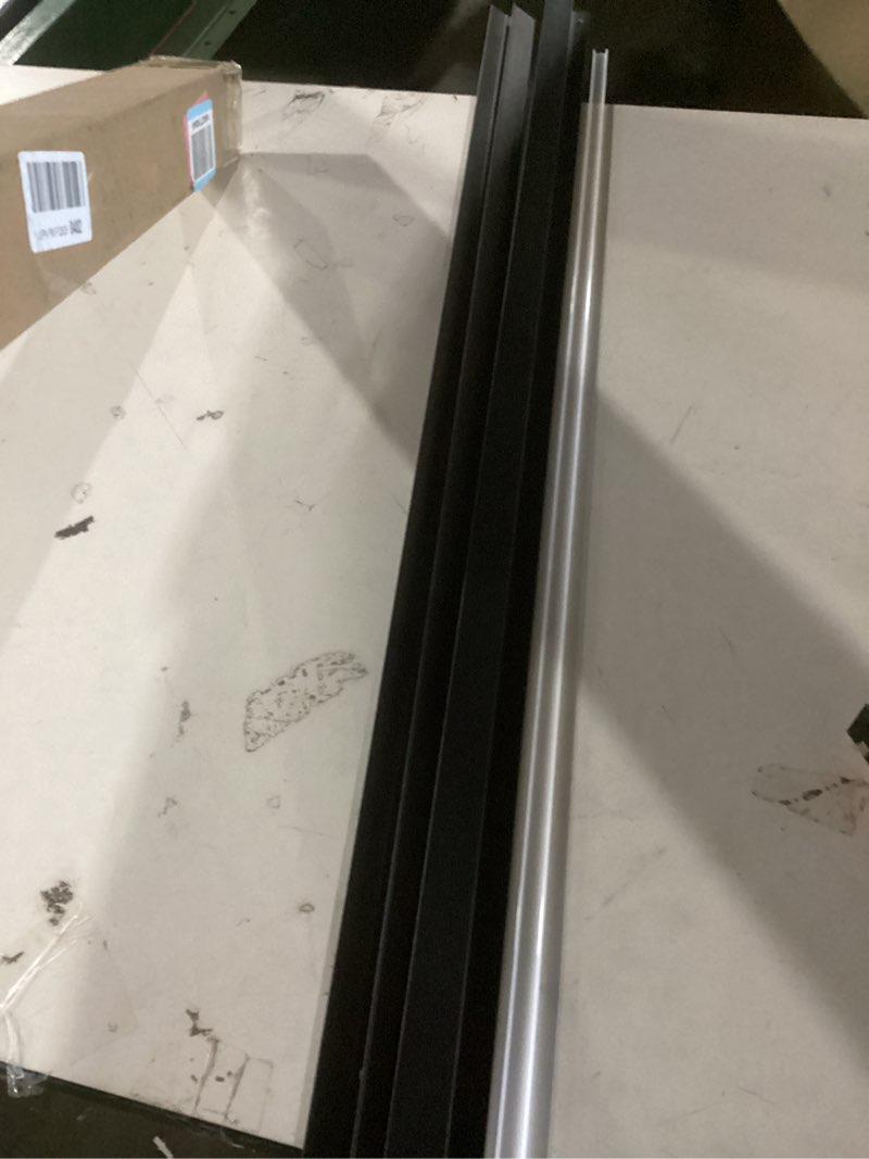Condition photo showing Good Condition for jarbih 3.3ft/1m led recessed aluminum profiles, 6 packs yw shape 45º oblique beam invisible cabinet light, milky cover channel wine cabinet hard bar strip light(black) black 6 packs