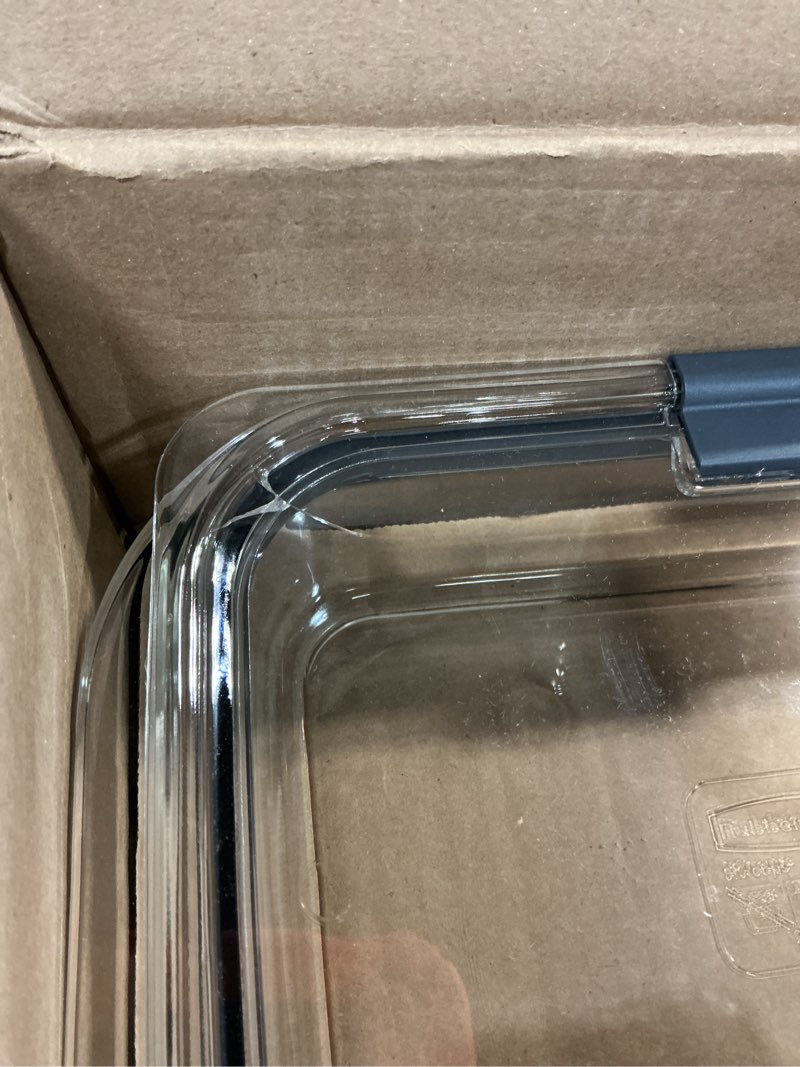 Condition photo showing As Is for rubbermaid brilliance glass food storage containers, 8 cup, set of 2, bpa-free, leak-proof, clear 8 cups (4-piece)