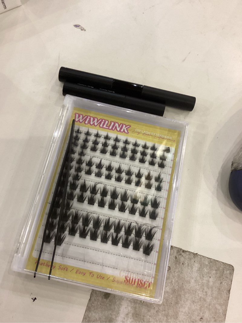 WiWiLINK Lashes California Sunset Kit Manga Lash Clusters Kit 8-18mm Wispy Eyelash Clusters DIY Lash incomplete 