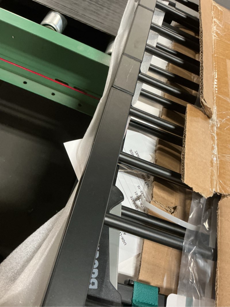 Condition photo showing Good Condition for Babelio Extra Wide Baby/Dog Gate PressGuard P7, 29-55" Auto Close for The House and Doorway, Safety Pressure Mounted Pet Door, NO Need Tools and Drilling, Black Black 30"Tall 29"-55" Wide