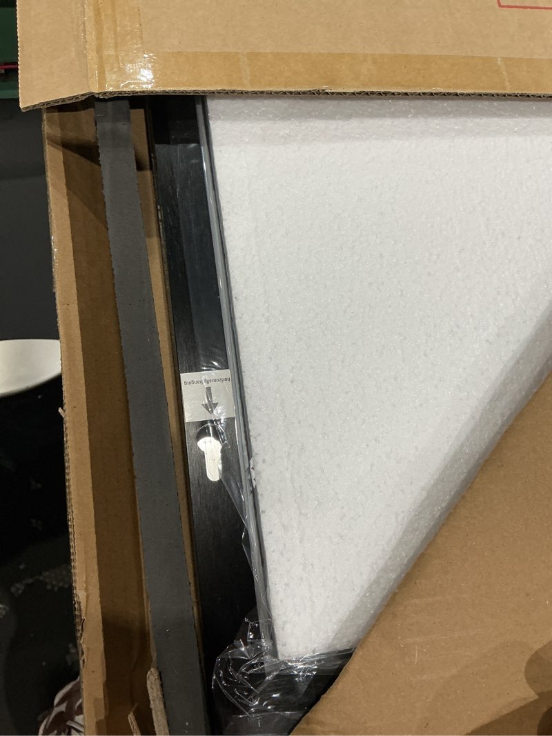 Condition photo showing Good Condition for koonmi black rectangle wall mirror, 20x30 inch bathroom mirror, aluminum frame vanity mirror for entryway, living room, bedroom, hangs horizontally or vertically black 30"l x 20"w