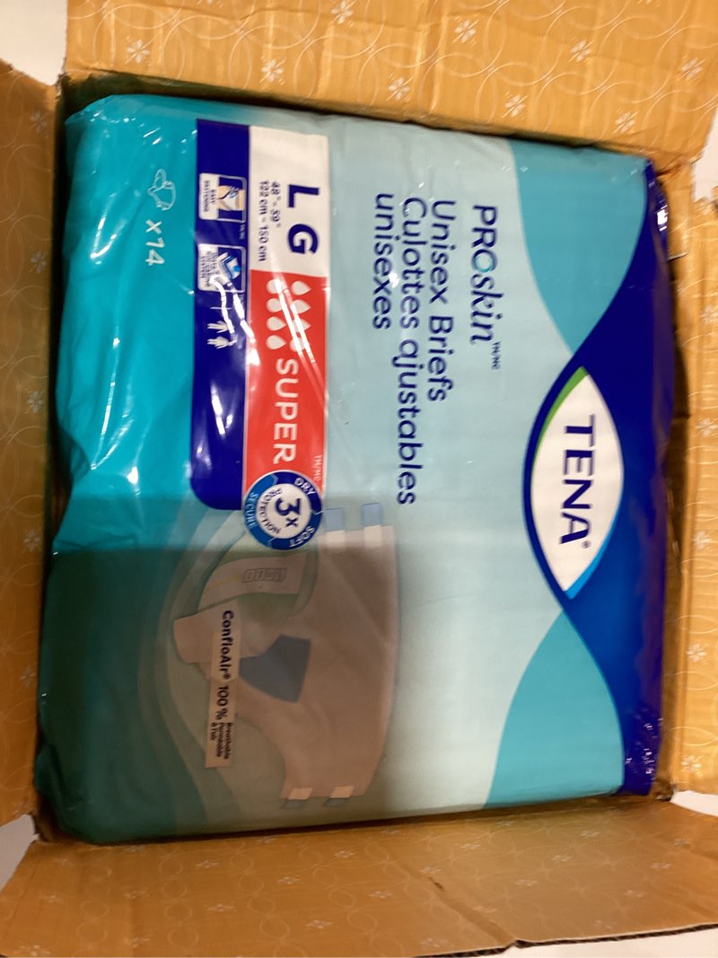 Condition photo showing Good Condition for TENA ProSkin Unisex Adult Diapers with Tabs, Maximum Absorbency, X-Large, 48 ct X-Large 48