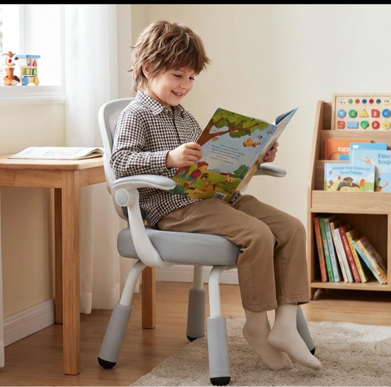 ERIYA Kids Desk Chair, Kids Study Chair,Height-Adjustable with Back Support, Ergonomic Design, Multifunctional for Study, Work & Dining – Ideal for Boys & Girls' Bedrooms & Schools