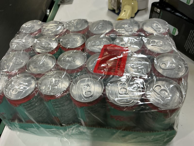 Condition photo showing New/Like New for (bbd 09/01/27)  alani nu juicy peach, sugar free, low calorie energy drinks, 200mg caffeine, biotin, b vitamins, zero sugar, 10 calories, 12 fl oz cans, 24 pack juicy peach 12 fl oz (pack of 24)