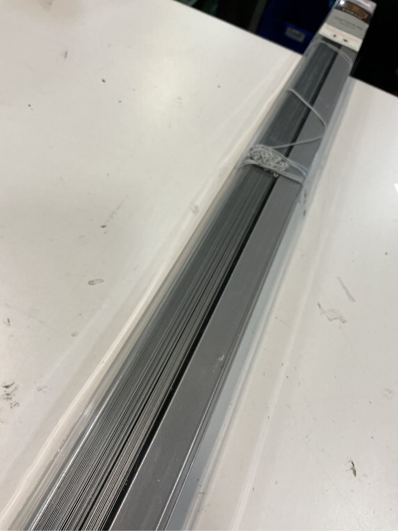 Condition photo showing Good Condition for yiibaii mini blinds suitable for 44" w x 64" h windows 1" aluminum horizontal venetian blinds darkening with rope and pole can mounted inside or outside?grey? grey 44"w x 64"h