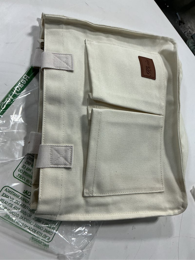 Condition photo showing Good Condition for KKXIU Large Canvas Tote Bag for Women with Zipper and Compartments Crossbody Work Bible Messenger Purse Bag With Pockets X-Large Beige