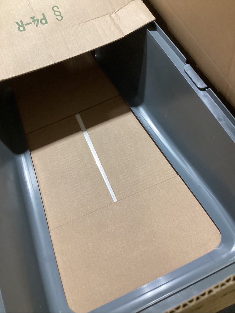 Condition photo showing As Is for iprimio xl cat litter box enclosure - 23"x15"x6" stainless steel litter enclosure for big cats - cat litter box lid only design for use with xl pans - patent pending cover only enclosure only xl - enclosure cover only (stainless steel)