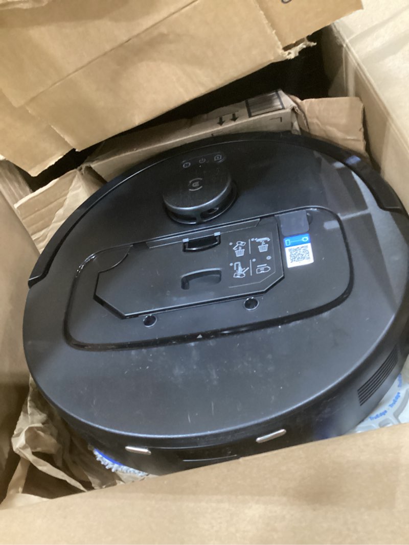 Condition photo showing As Is for ECOVACS DEEBOT N30 Omni Care Robot Vacuum and Mop, 10000Pa Suction, TruEdge Adaptive Edge Mopping, ZeroTangle 2.0 Technology, Hot Air-Drying, Self-Emptying, Auto-Lift Mopping, Obstacle Avoidance