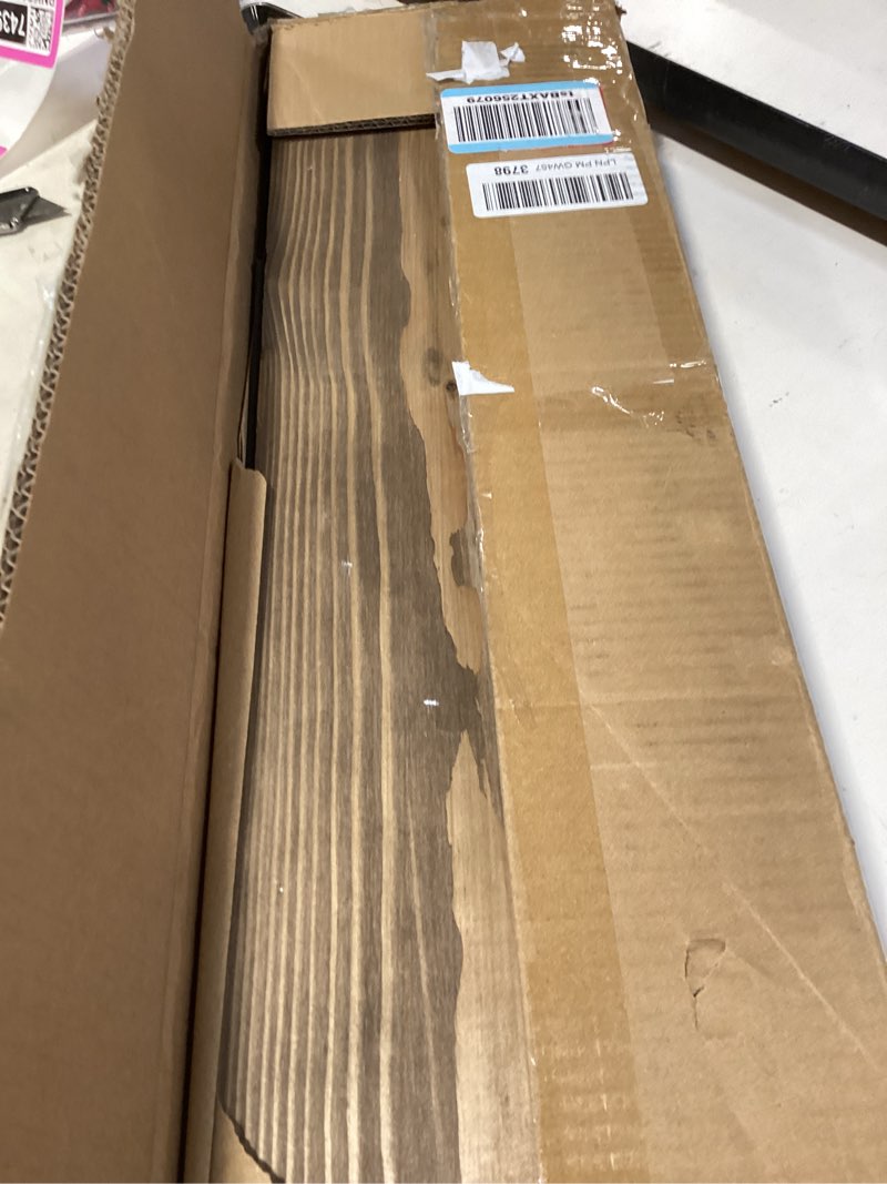 Condition photo showing Good Condition for bgmg floating shelves 48 inch long,wide rustic wooden wall shelves for bathroom living room bedroom kitchen farmhouse set of 2-48x6.7x1.25 inch- walnut
