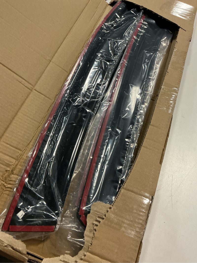 Condition photo showing Good Condition for tape on wind noise reduction rain guards for 2011-2019 explorer, 4-piece side window visors, uv resistant & weatherproof, no drill installation