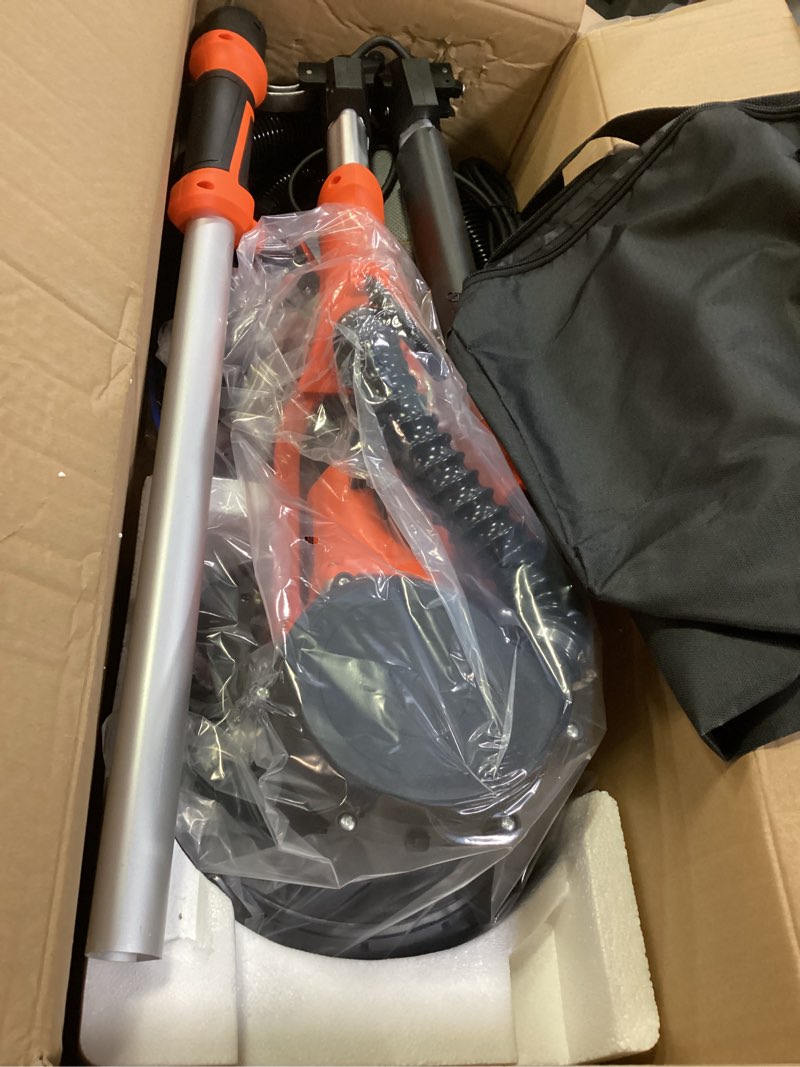 Condition photo showing Good Condition for Drywall Sander, 1000W Popcorn Ceiling Removal Tool, Automatic Drywall Sander with Vacuum Dust Collection, LED Light, 6 Variable Speed 800-2200RPM, Foldable & Extendable Handle,15Pcs Sanding Discs
