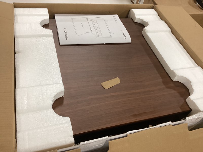 Condition photo showing Good Condition for Victrola The Empire Mid-Century 6-in-1 Turntable & Multimedia Center with Built-in Speakers – 3 Speed, Bluetooth Connectivity, Radio, Cassette & CD Player, RCA Out, Headphone Jack (Espresso)