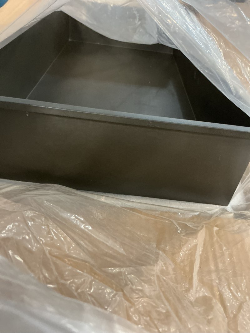 Condition photo showing As Is for sanitemodar shower niche, stainless steel shower niche no tile needed, recessed for bathroom storage (gray, 12x24) grey 12" x 24", single