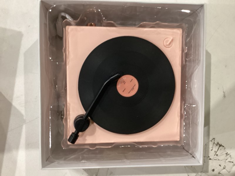 Condition photo showing New/Like New for Old Fashioned Classic Style Bluetooth Speaker Pink Vinly Record Player Style Cute Look Creative Gift for Girls Bass Enhancement Loud Volume Speaker by KintiSun