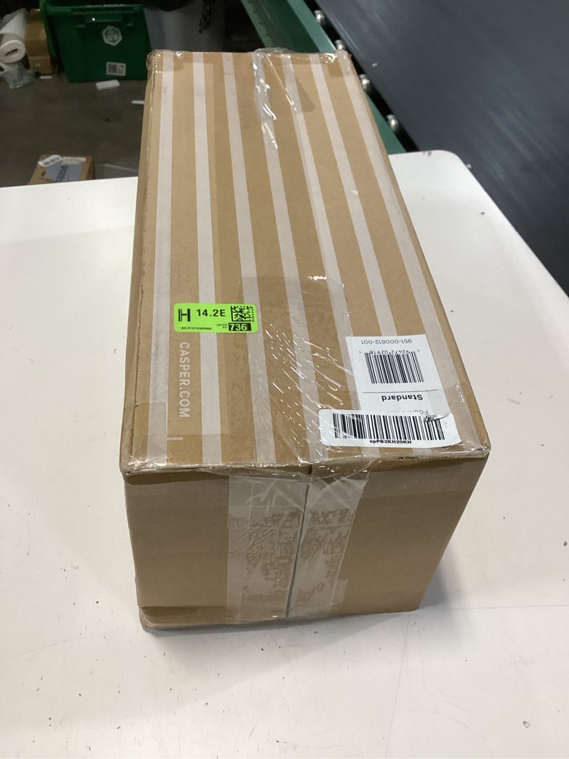 Condition photo showing New/Like New for casper sleep essential cooling foam pillow, standard size – firm memory foam with cooling cover, supports side sleepers, breathable & pressure-relieving standard essential cooling foam pillow single pack