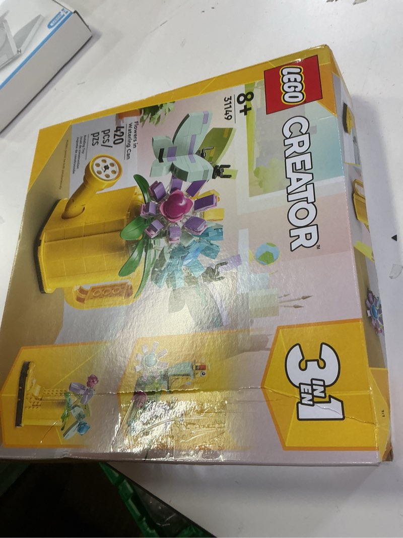 Condition photo showing New/Like New for LEGO Creator 3 in 1 Flowers in Watering Can Building Toy Set - Fun, Creative Activity for Kids, Girls and Boys, Ages 8+ - Building Options for Rain Boots or Birds - Cute Birthday Gift Idea - 31149