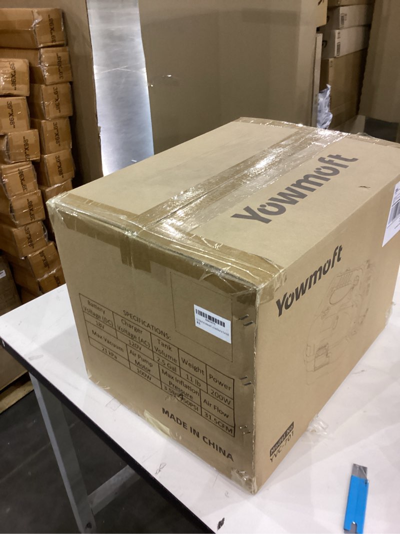 Condition photo showing New/Like New for 3 in 1 Shop Vac Cordless and Corded, Versatile Power Source with Tire Inflator and Blower Function, 2.5 Gallon Portable Shop Vacuum Wet and Dry for Dewalt 20V Battery, Small Shop Vac (Tool Only)