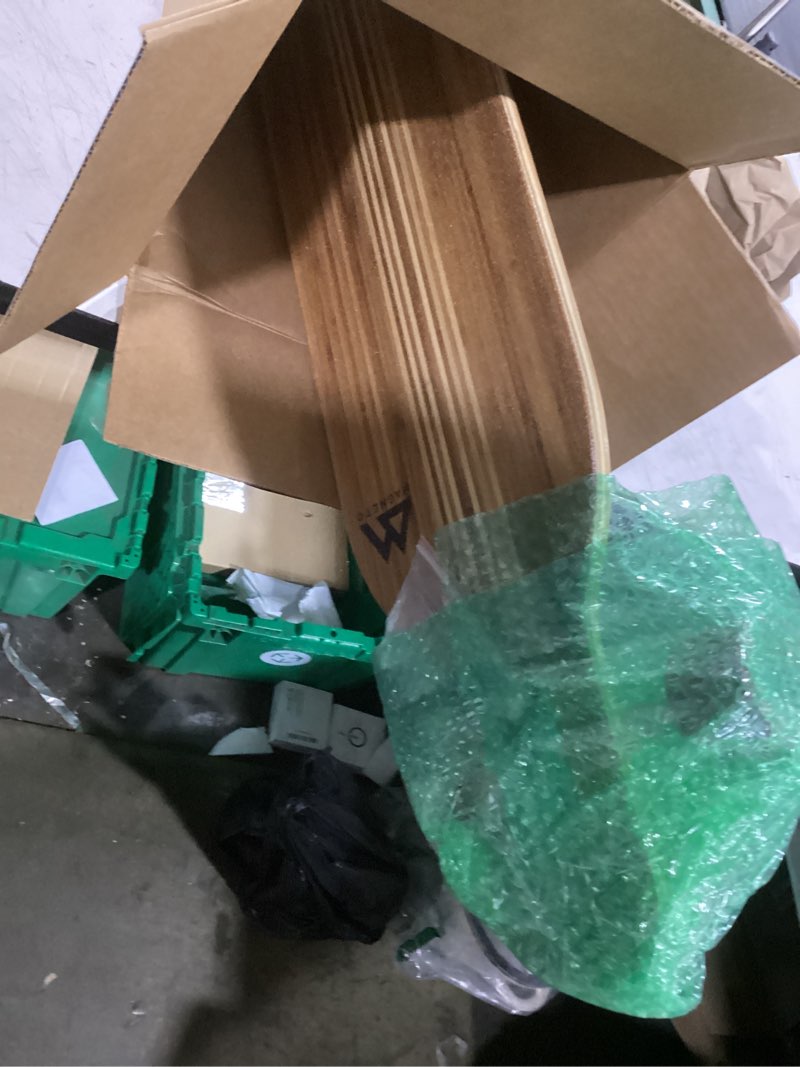 Condition photo showing Good Condition for magneto longboards bamboo longboards for cruising, carving, free-style, downhill and dancing (bamboo drop & fiberglass through longboard) brown